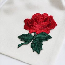 [콩지] 장미 자수 와펜, 단품