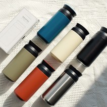 착한연구소 트래블 스텐 텀블러 보온보냉 커피 휴대용 레트로 각인 제작, 블랙