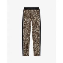 더쿠플스 THE KOOPLES Leopard-print side-stripe woven jogging bottoms - LEO01