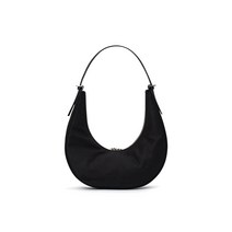 FABRIC CRESCENT BAG - BLACK
