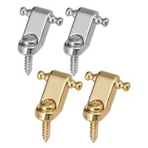 기타부품 앰프 기타액세사리 2 pcs 일렉트릭 기타 스트링 리테이너 트리 표준 롤러 스트링 장착 기타 트리 가이드 2 pcs 나사 기타 부품, 금