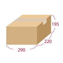 무지택배박스 290x220x195 (75매PACK)-NA292220B, 단품