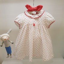 아가방 40% 여름 베이비페어! 러블리 반소매 원피스 헤어리본까지 같이 원피스 세트! 주름풍성한 어깨 소매도 참 이뻐 여름 드레스! 여름 외출복으로는 원피스가