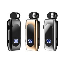 무선 블루투스 이어폰 FINEBLUE K55 듣기 및 대화 20 시간 BT5.2 내장 5C 배터리 20 분 빠른 충전 헤드셋 빠른 충전, 03. Silver w Round Bag