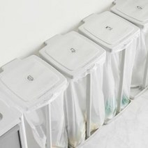 가정용분리수거함 재활용분리수거함 다이소 재활용 쓰레기 분리수거대 종량제 비닐 봉투걸이, 적층 분리수거함 60L