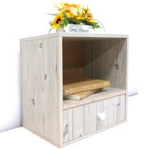 원룸가구 미니 공간 서랍장 2단, 화이트워시