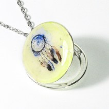 사진목걸이 HummingBird176 layering 드림캐처3 32mm 인생아이템 로켓 빈티지 목걸이 +각인전사