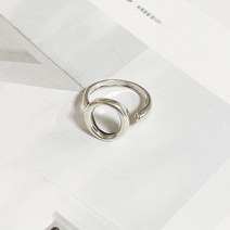 (실버925) 심플 데일리 써클링 유화 엔틱 볼드한 반지 레이어드 오픈링 우정반지