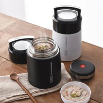 에스테반호프 보온죽통 1L 보온 도시락통 죽그릇 밥통, 에스테반호프 보온죽통(화이트)