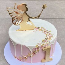 [라임] 요정 꽃 아크릴 케이크 토퍼 마카롱 컬러 스틱 아이 생일 파티 장식 베이비 샤워, [04] 9