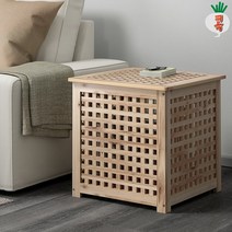 이케아 협탁 홀 아카시아나무 보조테이블 50x50cm 거실 침실 베란다 원목 수납 침대 소파 사이드 카페 캠핑