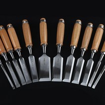 견고한 6-38mm 조각 치즐 목수 도구 크롬 바나듐 강철 너도밤 나무 손잡이 전문 칼 손, 01 평면 정_07 18mm_01 240mm