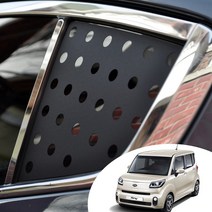 어른킹 더뉴레이 C필러 윈도우 스포츠 플레이트 데칼 스티커 자동차 타공 랩핑 시트지, 더뉴레이-유광블랙(C필러/로고타입)