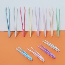 다용도 플라스틱 정밀핀셋 집게 8cm 11cm 수작업 공구 수업 교구 미세작업 핀셋, 플라스틱 일자형핀셋_빨강(대형)