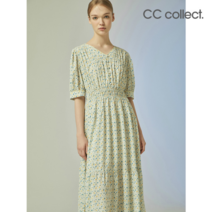 씨씨콜렉트CC콜렉트 브이넥 플라워 패턴 롱 원피스 IV_C232MSE041927135