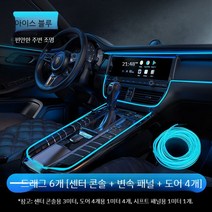 셀프엠비언트 키트 앰비언트 자동차조명 인테리어 led 라이트 실내등 튜닝 LED바 광섬유 엠비언트라이트, I. 센터콘솔+4도어+시프트패널USB인터페이스