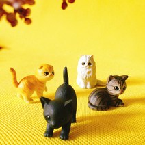 고양이 장식품 1 pcs/키티 고양이/미니어처/사랑스러운 귀여운/요정 정원 그놈/이끼 테라, [11] 보라색