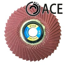 에이스 날개페파 4인치 휠페이퍼 해바라기 사포 (10장), #40, 10개