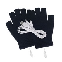 여성 남성 USB 전원 핑거리스 가열 장갑 빨 수있는 니트 줄무늬 컴퓨터 컨버터블 장갑 겨울 야외 손 따뜻한