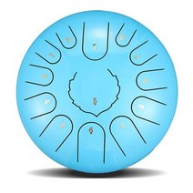 Ethereal drum-12 인치 13 톤 전체 잊지 걱정 드럼 스틸 텅드럼 색상 빈 타악기 플레이어 디스크160631, 08 light blue