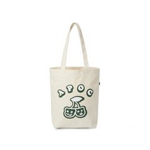 APIECEOFCAKE Cherry Bear Canvas Bag_Ivory