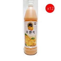 [더착한푸드]오렌지원액(청솔 835ml) 12개 식자재마트 대용량 업소용 오렌지농축액 과일원액 음료원액 청솔오렌지원액