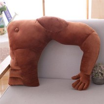 쓸데없는 쓸모없는 킹받는 선물 근육맨 팔베개 쿠션 팬싸템, 남친 왼팔