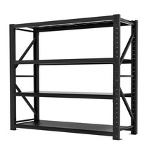 파레트렉 파레트랙 트레이더스 중량렉 조립식 철제선반 앵글 펜트리 베란다 선반장, 1. 4단 블랙