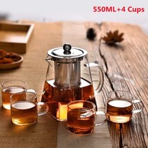 티팟 티메이커 내열유리티포트 홍차 녹차 보이차 92, 550ML 4컵