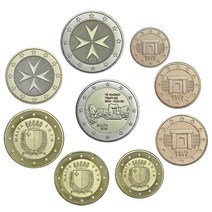 동전수집 희귀주화 근대주화 Malta 2019 공식 주화 8개 + 유로 기념 주화 2개