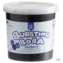 Bossen Blueberry Bursting Boba 보센 버스팅 팝핑 보바 블루베리 토핑 3.3kg 4팩, 4개