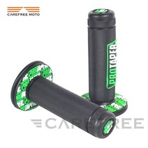 오토바이 라이더 용품 범용 7/8 "및 1-1/8" 오토바이 핸들 바 모터크로스 그립 50cc 110cc 125c, 01 Green