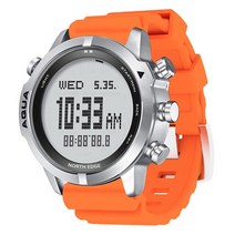 가성비 남자시계 NORTH EDGE 남성 전문 다이빙 컴퓨터 시계 스쿠버 50M 다이브 고도계 기압계 나침반 디지