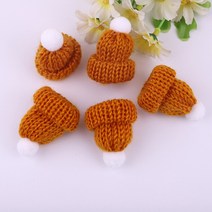 21 컬러 미니 뜨개질 모자 Hairball Hat 브로치 스웨터 핀 배지 칼라 옷 인형 액세서리 DIY Craft Christmas Ornaments