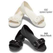 [크록스] 여성 리나 플라워 도르세이 / 205567-060 블랙 / 205567-12U