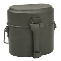 군용반합 스텐 티타늄 미군 반합 군사 캠핑 조리기구 쿡 세트 하이킹 생존 도시락 도시락 냄비그릇 야외 도구, 없음, 녹색