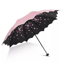 가볍고 튼튼한 자동 우산 접는 장우산 패션 파라솔 태양 보호 자동 우산 접는 장우산 꽃