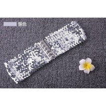 여자를위한 넓은 스트레치 벨트 영광스러운 시니 스팽글 벨트 spackle 메탈릭 컬러 블랙/골드/실버/레드 패션 여자 bg-012