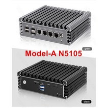 미니 PC 소형 mini 컴퓨터 2023 2.5G 소프트 라우터 펜티엄 N6005 N5105 V5 4x 인텔 i226 Nics 2 * NVMe DDR4 팬리스 방화벽 기기 VPN, CN, No Ram No Storage + AU, ModelA Celeron N5105