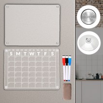 아벨라주 냉장고 투명 아크릴 메모 보드 화이트보드 부착형 마그네틱 보드, 흡착판, 1개