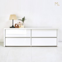 와이드서랍장 1500 2단 드레스룸 옷서랍장 H902 안방, 화이트