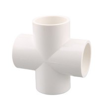 20/25/32mm 흰색 PVC 파이프 피팅 스트레이트 엘보 티 크로스 커넥터 워터 어댑터 3 4 5 6 웨이 조인트, I.D 32mm, Cross