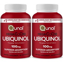 Qunol 퀴놀 메가 코큐텐 유비퀴놀 100mg 60소프트젤 2팩