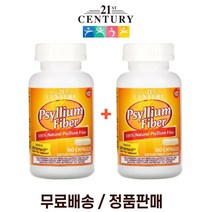21st Century 차전자피 식이섬유 포타슘 160캡슐 2팩, 2개