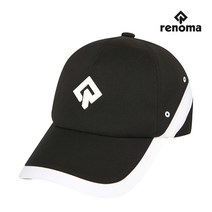 [레노마골프]남성 배색 육쪽 캡모자 RMACJ1802-199, BLACK