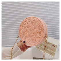 망스티치 diy키트 네트공예 가방만들기 뜨개질, 오렌지, B.라운드크로스백