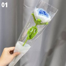 인형꽃다발 고백인형 졸업식인형 니트 꽃 장미 튤립 인조 손 뜨개질 인공 꽃다발 웨딩 장식 손으로 짠 홈, 02 01