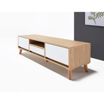 드라마협찬 북유럽 우드 TV 거실 수납장(150cm 4컬러) 고급 안방 엔틱 목재, 1500_화이트