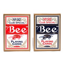 바이시클 BEE 카드 92 클럽 스페셜 종이카드, 색상, 레드