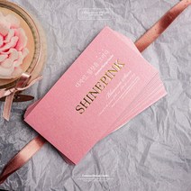 정미네디자인샵 103-1 마제스틱 샤인핑크 명함 디자인 제작 인쇄 (금박X)